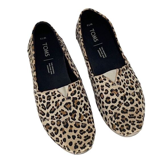Toms Shoes - TOMS Womens Alpargata Cupsole Slip On‎ Flat Comfor Shoes Leopard Print Size 7.5